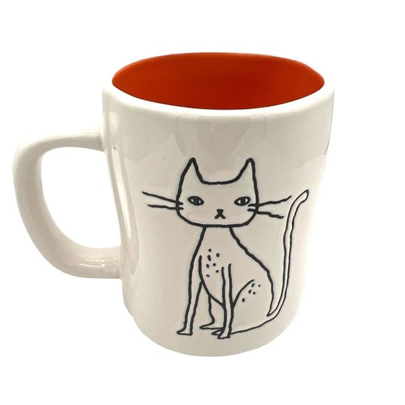 Rae Dunn Other - New Rae Dunn Double Sided Scaredy Cat Halloween Mug 16 oz